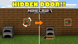 Minecraft Item Frame Secret Door  Bedrock Redstone Tutorial [upl. by Lyford]