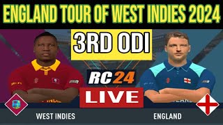 LIVE  ENGLAND vs WINDIES  3RD ODI MATCH  RC 24 GAMEPLAY [upl. by Leitao530]