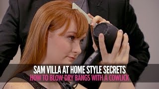 How To Blow Dry Bangs With a Cowlick [upl. by Petes]