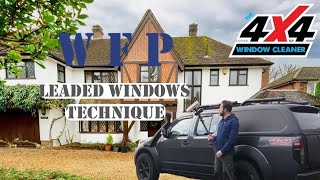 LEARN HOW TO CLEAN LEADED WINDOWS  Water Fed Pole Technique windowcleaning [upl. by Heinrick]