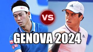 Jaume Munar vs Kei Nishikori GENOVA 2024 [upl. by Birch218]