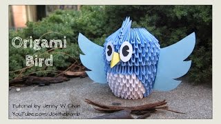 DIY How to Fold 3D Modular Origami Bird  StepbyStep Tutorial [upl. by Nylime865]