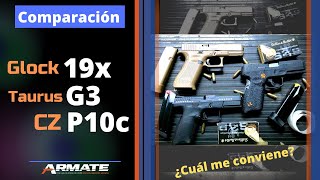 Glock 19x CZ P10C Taurus G3  head to head [upl. by Trebla]