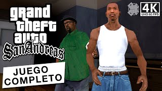 Grand Theft Auto San Andreas  Todas las misiones Juego completo en 4K [upl. by Jethro]