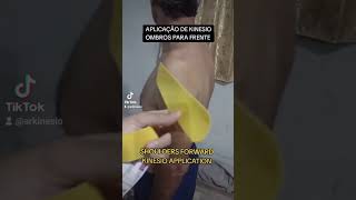 COMO COLOCAR KINESIO TAPE PARA CORREÇÃO POSTURAL kinesiología kinesiotape postura ombro [upl. by Orella]