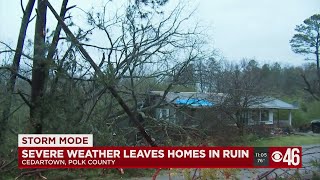 NW Georgia storm damage in Cedartown [upl. by Enajiram607]