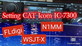 cara mudah seting CAT system radio Icom IC7300 ke FLdigi N1MM amp WSJTX [upl. by Barra]