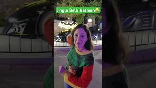 😂 Jingle Bells Batman Smells song near Batmobile at Six Flags Magic Mountain jinglebells batman [upl. by Gleich864]