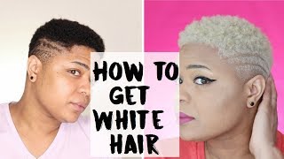 How to safely bleach hair platinum blonde  How to bleach natural hair \ How to get white hair [upl. by Eads311]