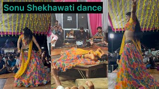 Sonu Shekhawati dance video  rajasthani dance video  gup chup gup chup lama lama ghungat dance [upl. by Ahtaga]