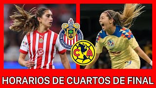 🔥CONFIRMADO Horarios de Liguilla Liga MX Femenil  Chivas Femenil América Femenil  Rayadas  Tigres [upl. by Barfuss]