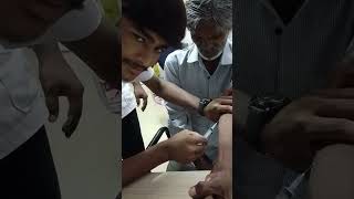 medical students teach blood test procedure ll 1 [upl. by Joacima]