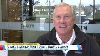 Abbott sends cease and desist to State Rep Travis Clardy KETK [upl. by Oiralednac157]