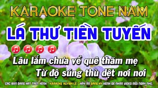 Karaoke Lá Thư Tiền Tuyến Nhạc Lính Tone Nam  Karaoke Huỳnh Lê [upl. by Saber]