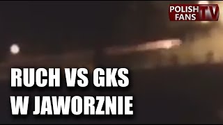 Starcie z użyciem rakietnic RUCH vs GKS w Jaworznie [upl. by Chasse]