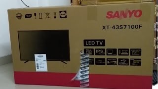 Sanyo LED TV Unboxing and Review [upl. by Ritter]