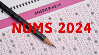 NUMS 2024 ANSWER Key  01092024 [upl. by Lemuela389]