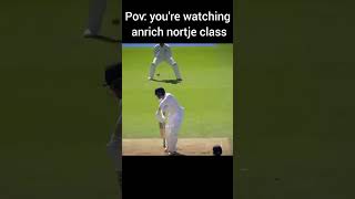 Anrich Nortje in test cricket cricket cricketlover [upl. by Aihcropal372]