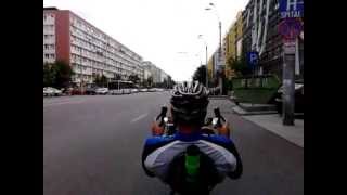 Performer recumbent FWD  Shimano Ultegra 6600 2013 Bucharest trafic 1 [upl. by Snilloc]