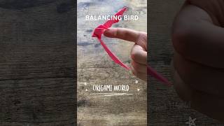 EASY TUTORIAL ORIGAMI BALANCING BIRD PAPERCRAFT IDEA  HOW TO FOLD BIRD ORIGAMI  BALANCING BIRD TOY [upl. by Abana]