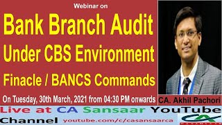 Bank Branch Audit under CBS Environment  Finacle  BANCS FlexCube Commands for Bank Audit [upl. by Jania]