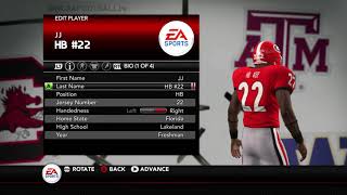 NCAA Football 14  edit roster [upl. by Holt]