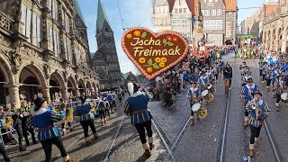 Freimarktumzug Bremen 2024  Fanfarenzug Markgröningen [upl. by Anilorac505]