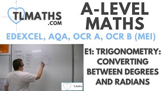 ALevel Maths E116 Trigonometry Converting Between Degrees and Radians [upl. by Sualokin155]