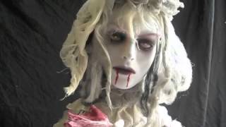 Animated Cannibal Bride Ghost Halloween Prop [upl. by Sokim83]