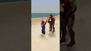 GTA 5 IRONMAN AND BABAY SAVING SPIDERMAN FROM VENOMCOFFIN DANCE SONG COVER [upl. by Swanhildas]