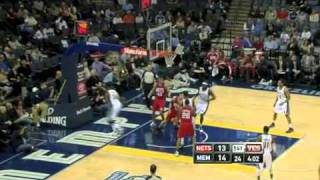 Brook Lopez dunks on Hasheem Thabeet 122110 [upl. by Thorlie872]