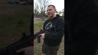 AR 15 with binary trigger mag dump guns ar15 binarytrigger rifle shorts america viral short [upl. by Einor]