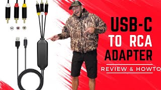 USB C to RCA Cable Adapter with USB A Charging Review amp How To [upl. by Yerak678]