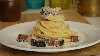 Spaghetti carbonara   Vaříme s Kubíčkem RECEPT 79 [upl. by Gayler]