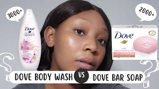 DOVE BODY WASH VS DOVE BAR SOAP [upl. by Elwood]