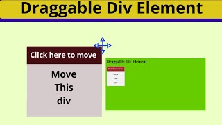 how to create draggable div element  draggable div element  draggable html element [upl. by Julianna49]