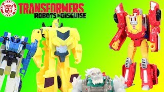 Transformers Generations Hot Rod amp Robots in Disguise Combiner Force Bumblebee amp Sideswipe Adventure [upl. by Varney]