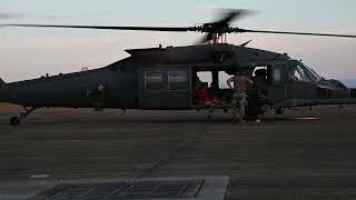 US Air Force HH60W Jolly Green II Rescue Ops for Hurricane Helene [upl. by Adialeda422]