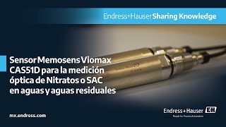 Sensor Memosens Viomax CAS51D para la medición óptica de nitratos o SAC en aguas y aguas residuales [upl. by Iyre]