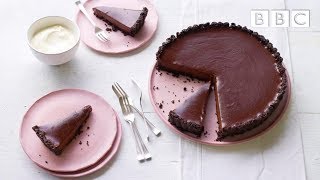 Mouthwatering salted chocolate tart  Simply Nigella  BBC [upl. by Herby]