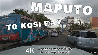 4K  Amazing Drive  Crossing Maputo from north to south using the Marginal and Google Maps [upl. by Hawker]