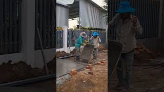 đổ bêtong sân xaydung nhadep construction home betong [upl. by Oahc]