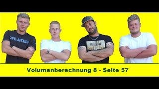 Volumenberechnung 8  Seite 58  Anwendungsaufgaben Bautechnik [upl. by Naletak]