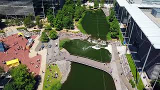 Chiswick Park EnjoyWork Thrill Seeker zip line 290618 [upl. by Mercie]