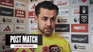 quotEveryone is Responsiblequot  Nottingham Forest 30 West Ham  Lukasz Fabianski  Post Match Reaction [upl. by Havard]