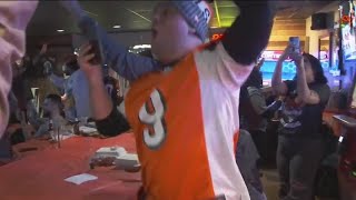 Bengals fans celebrate AFC title win in Gahanna [upl. by Ecidnacal]