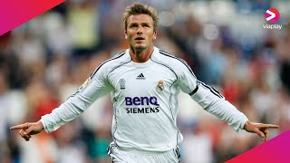 David Beckham Top 10 LALIGA goals [upl. by Neerroc199]