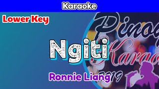 Ngiti by Ronnie Liang Karaoke  Lower Key [upl. by Prudhoe937]