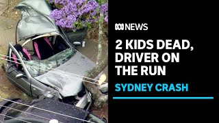 CCTV captures moment of fatal Sydney car crash police searching for driver  ABC News [upl. by Etan]