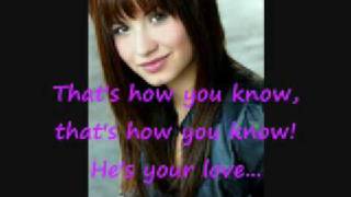 Demi Lovato  Thats How You Know Lyrics HQ [upl. by Noryb]